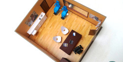 1:25 Scale model reproduction of an ophthalmologist office.